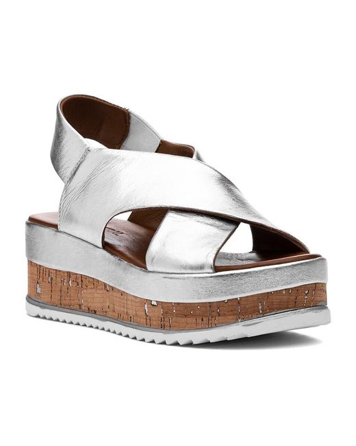 275 Central Izzy Sandal Silver Leather in Metallic - Lyst