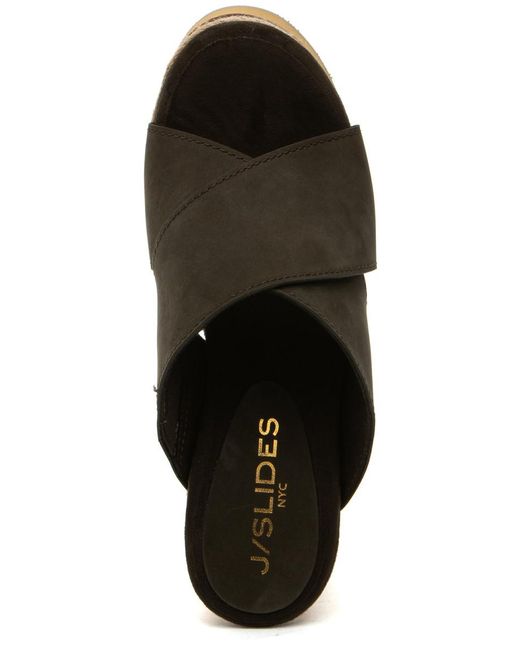 J/Slides Black Rachelle Sandal Wedge