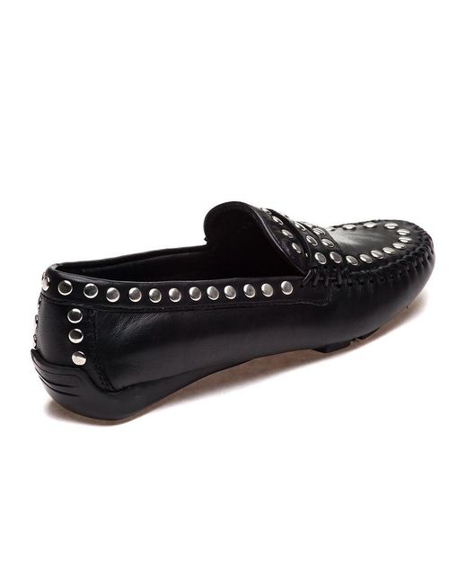 black loafers with silver studs