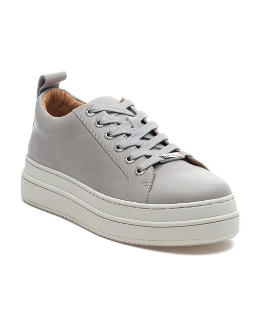 J/Slides Noca Sneaker Grey Leather in White | Lyst
