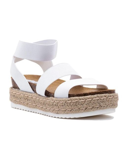 STEVE MADDEN Kimmie White Flatform Espadrille Sandals - WHITE | Tillys | Steve madden sandals 