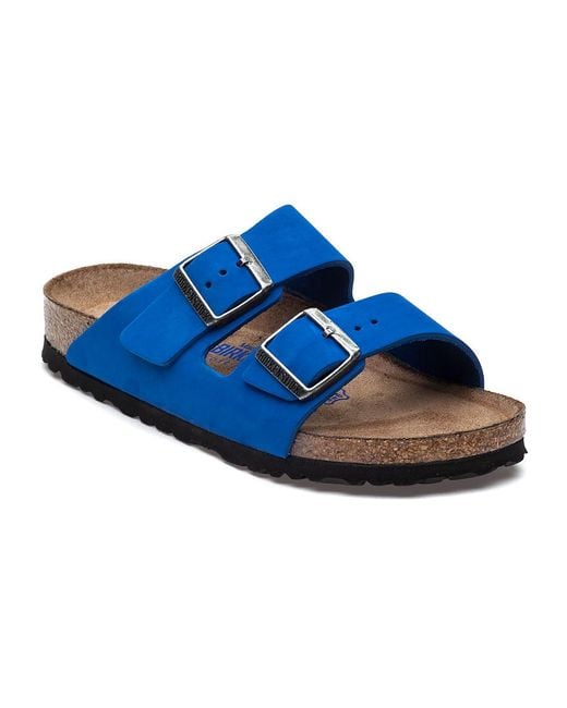 Birkenstock Arizona Royal Blue Nubuck Sandal for Men | Lyst