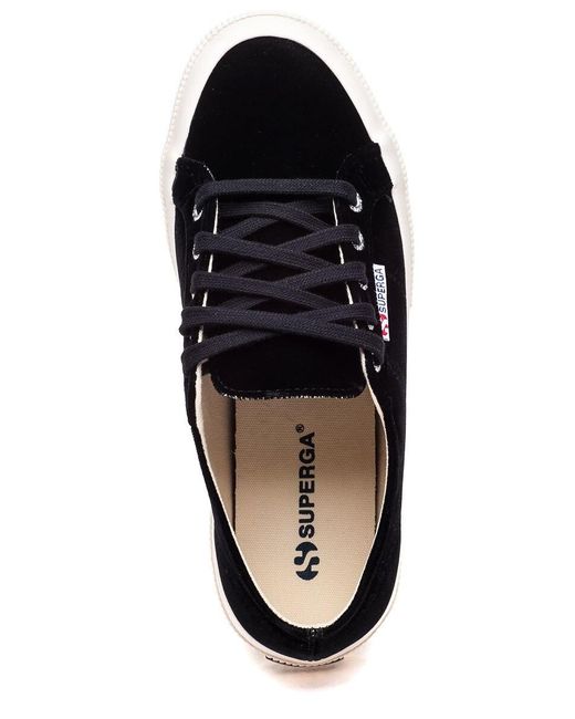 Superga 2750 Black Velvet Sneaker | Lyst