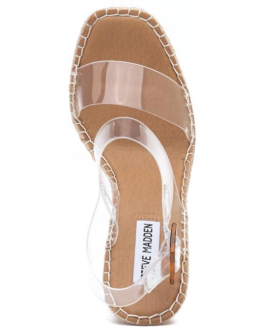 steve madden uri clear espadrille wedge sandals