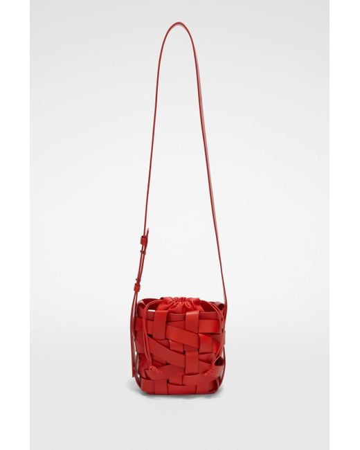 Jil Sander Red Woven Small