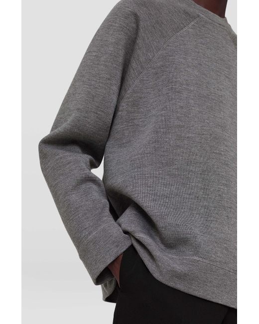 Jil Sander Gray Crew-neck Sweater For Male for men