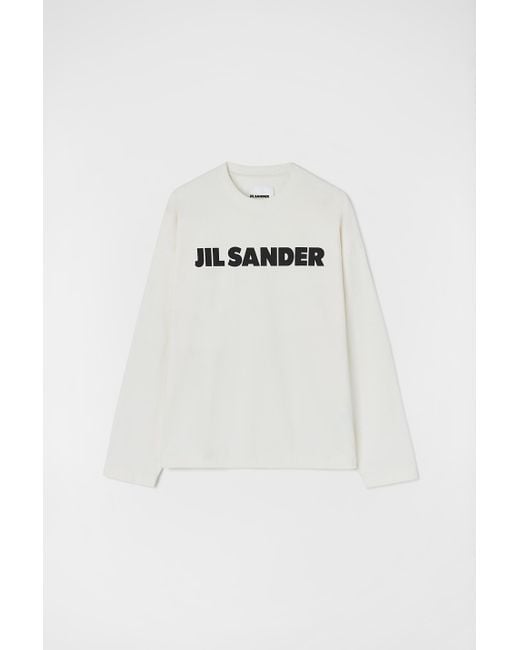 Jil Sander White Logo T-shirt for men