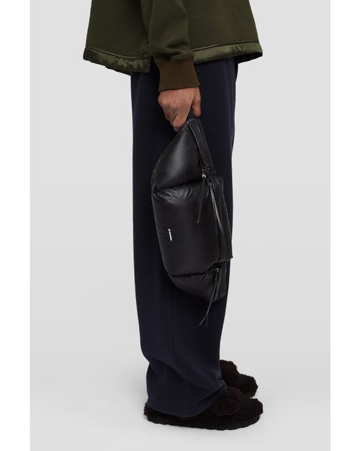 Jil Sander Gray Padded Belt Bag for men