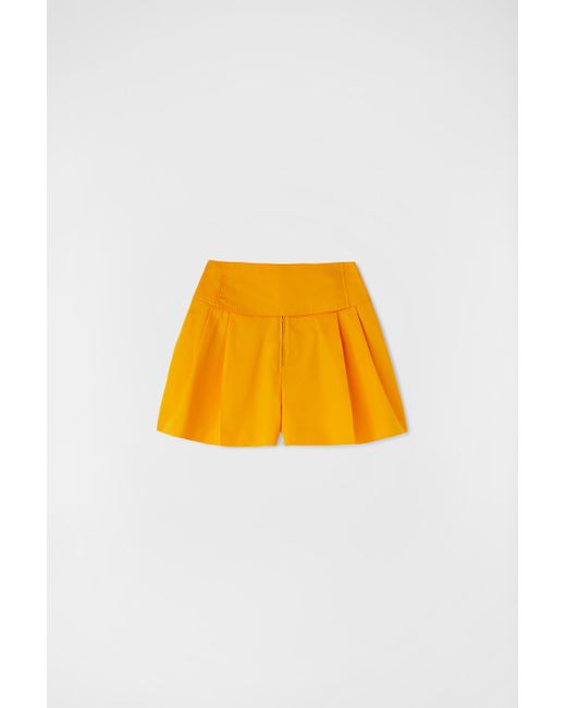 Jil Sander Orange Plissierte shorts