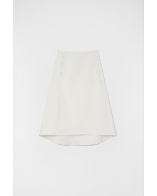 Jil Sander White Padded Skirt