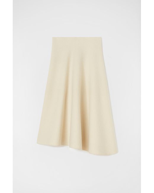 Jil Sander White Asymmetrical Skirt For Female