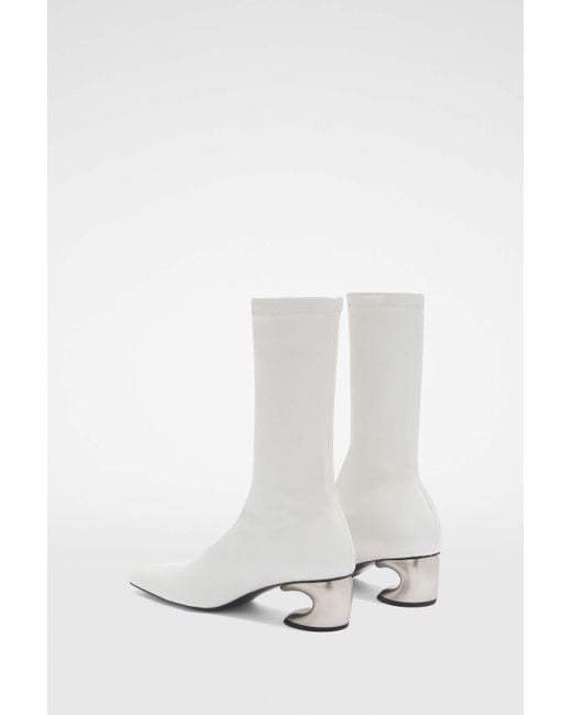 Jil Sander White Ankle Boots