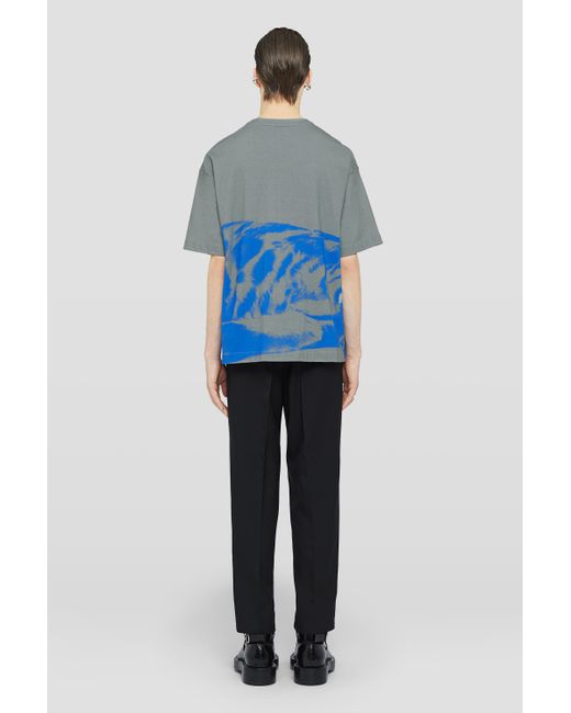 Jil Sander Blue Printed T-shirt for men