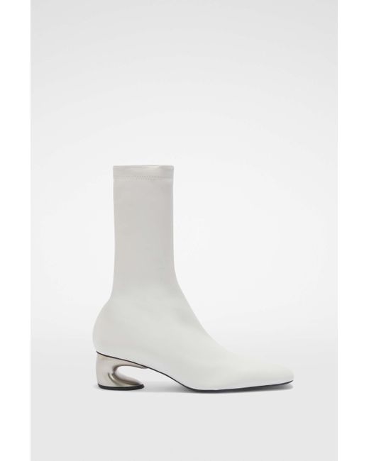 Jil Sander White Ankle Boots