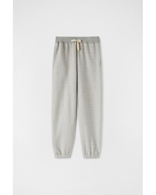 Jil Sander Gray Cotton Sweatpants With Ribbed Drawstring Waist for men