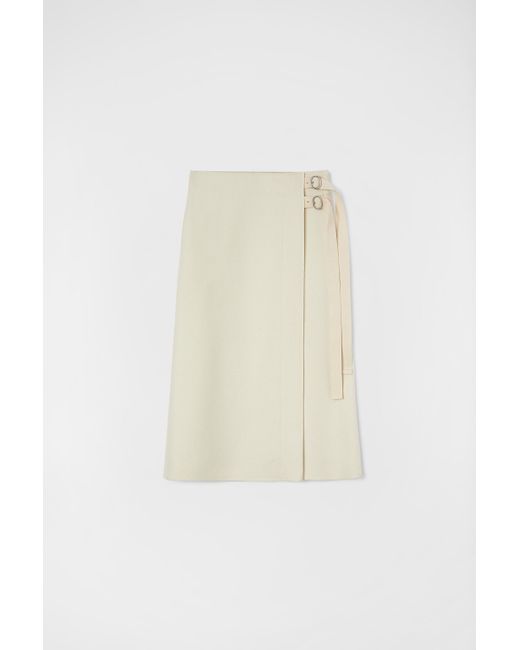 Jil Sander White Wrap Skirt