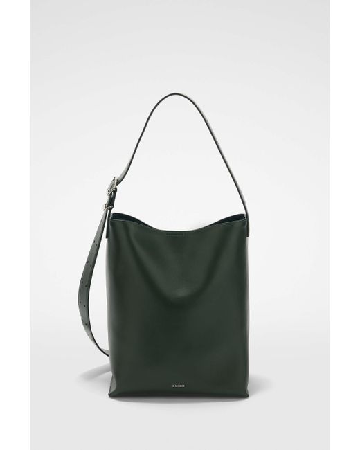 Jil Sander Green Cannolo Tote