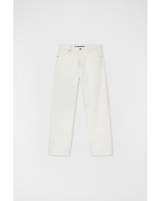 Pantaloni in denim regular di Jil Sander in White da Uomo