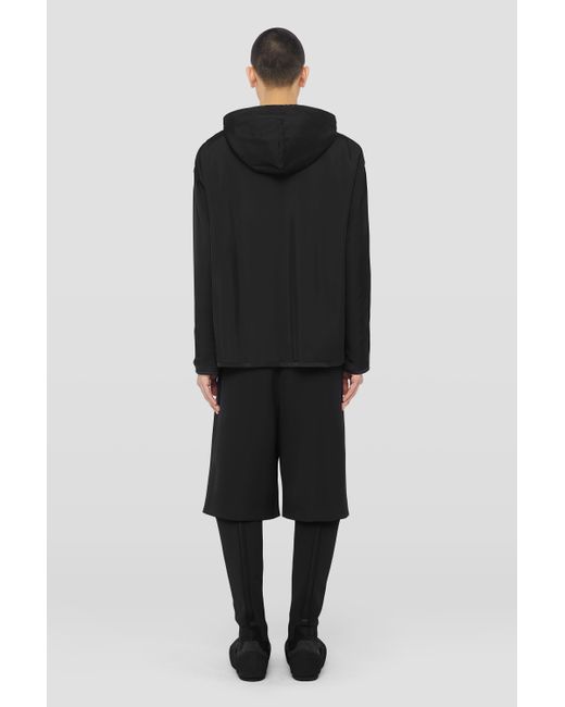 Jil Sander Black Hooded Sweatshirt for men