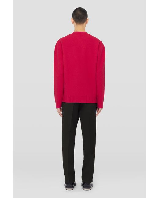 Jil Sander Red Crew-neck Sweater for men