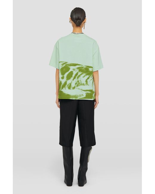 Jil Sander Green Printed T-shirt