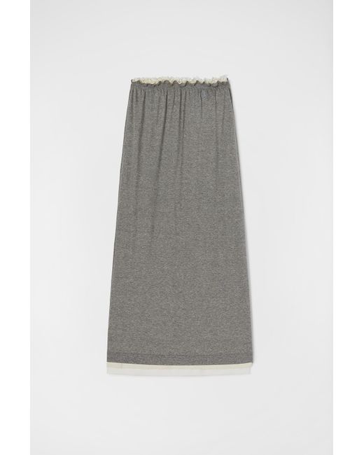 Jil Sander Gray Layered Skirt