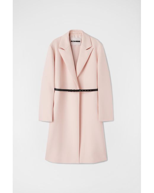 Jil Sander Pink Belted Coat