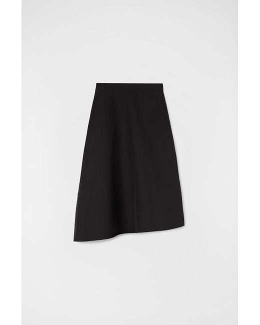 Jil Sander Black Asymmetrical Skirt