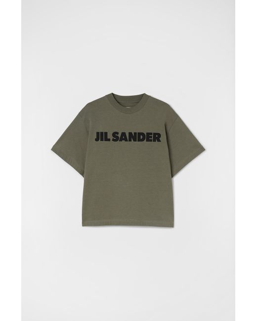 Jil Sander Green Logo T-shirt