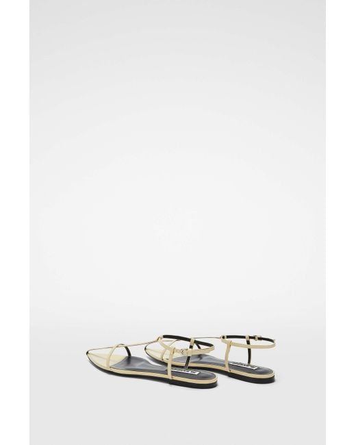 Jil Sander White Flat Sandals