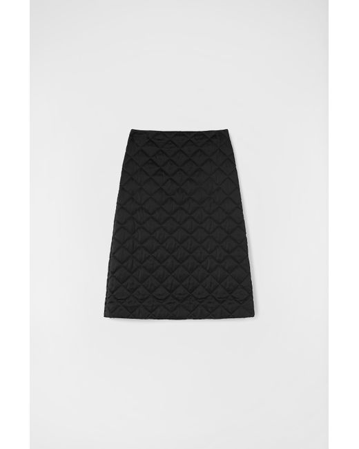 Jil Sander キルティングスカート ブラック | Lyst