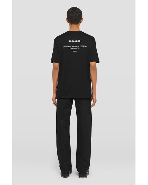 T-shirt à col rond Jil Sander pour homme en coloris Black
