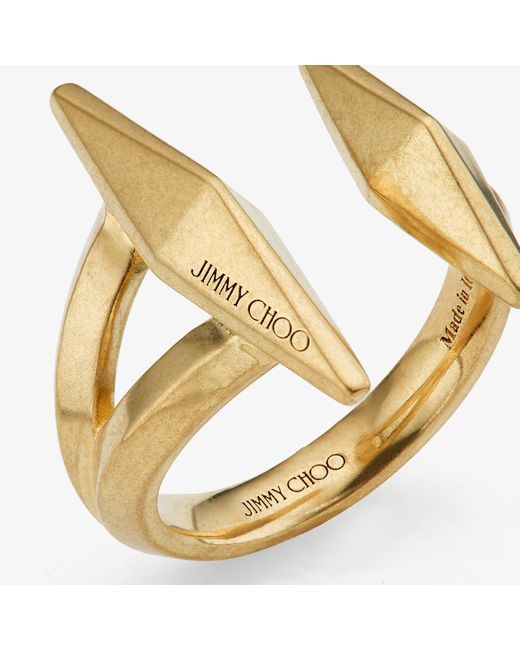 Jimmy Choo Metallic Double Diamond Ring