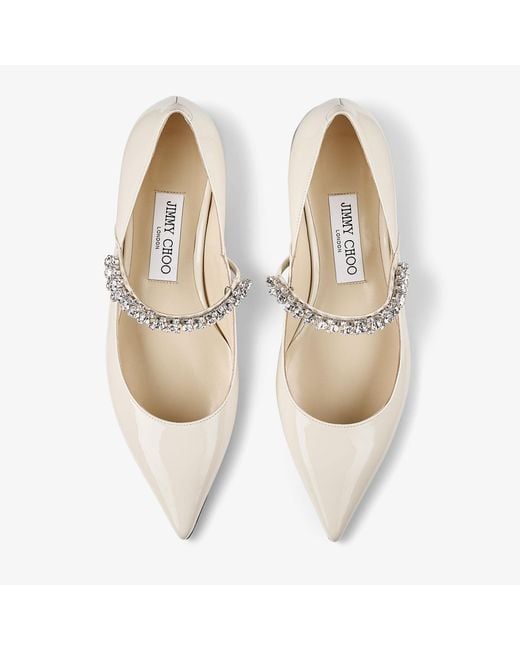 Jimmy Choo White Bing Pump Flat