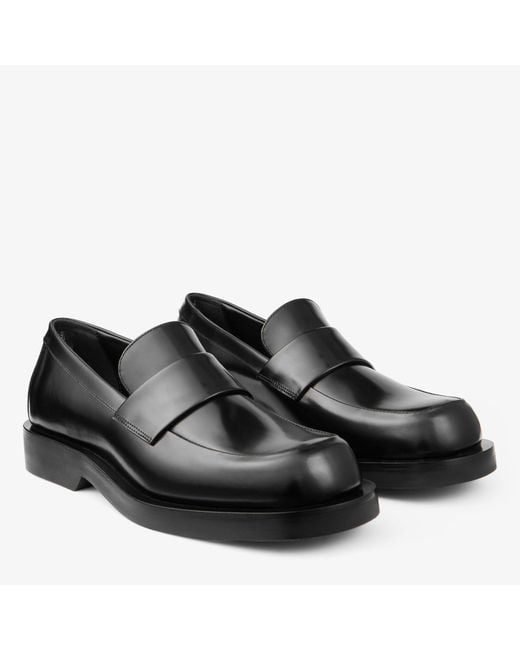 Jimmy Choo Black Buff Loafer for men