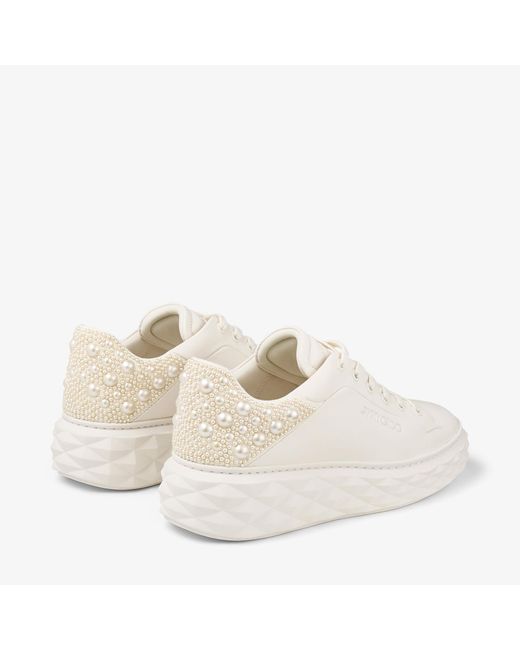 Jimmy Choo White Diamond Maxi Low-Top Sneakers