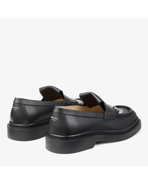 Jimmy Choo Black Buff Tassel Loafer for men