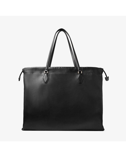 Jimmy Choo Black Drawstring Tote Large