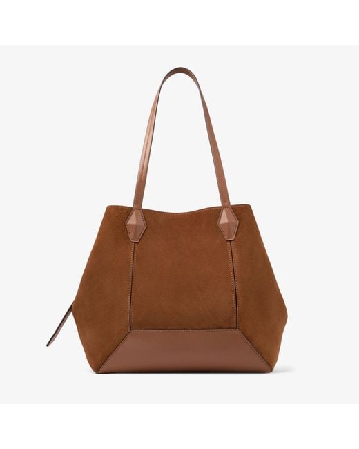 Jimmy Choo Brown Diamond Tote Medium