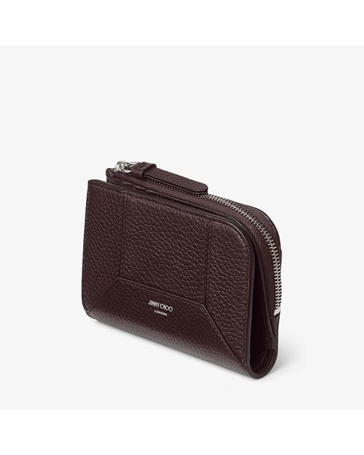Jimmy Choo Purple Diamond Compact Zip Wallet