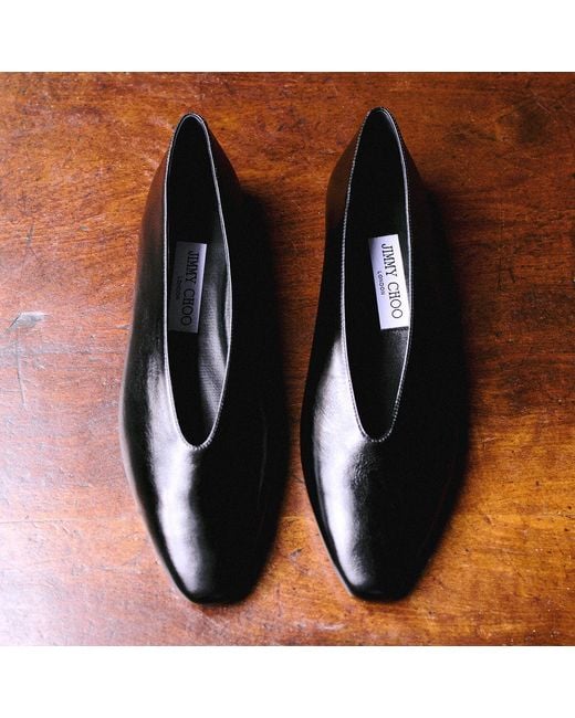 Jimmy Choo Black Margot Flat