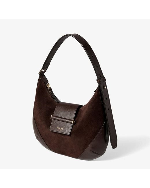 Jimmy Choo Brown Bar Hobo Small