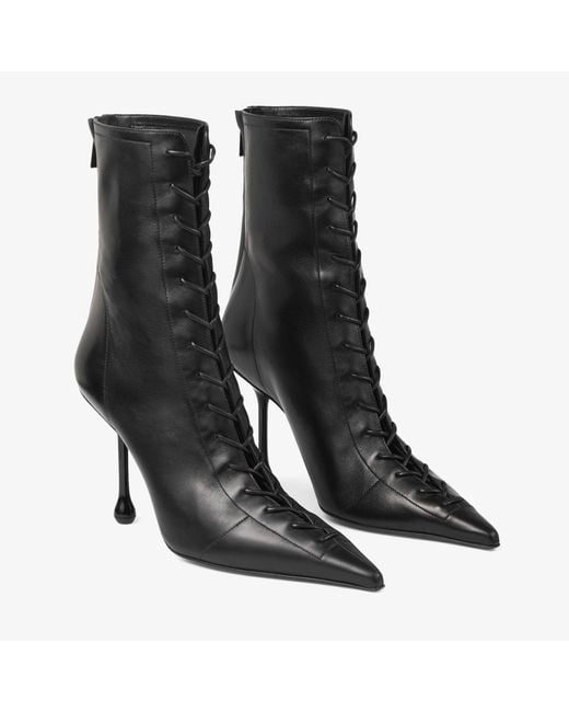 Jimmy Choo Black Scarlett 95 Leather Boots