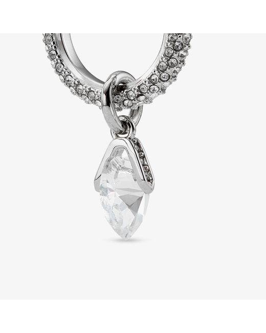 Jimmy Choo White Heart Hoops