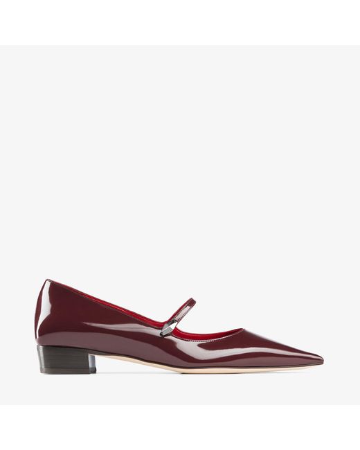 Jimmy Choo Red Carolyn Flat