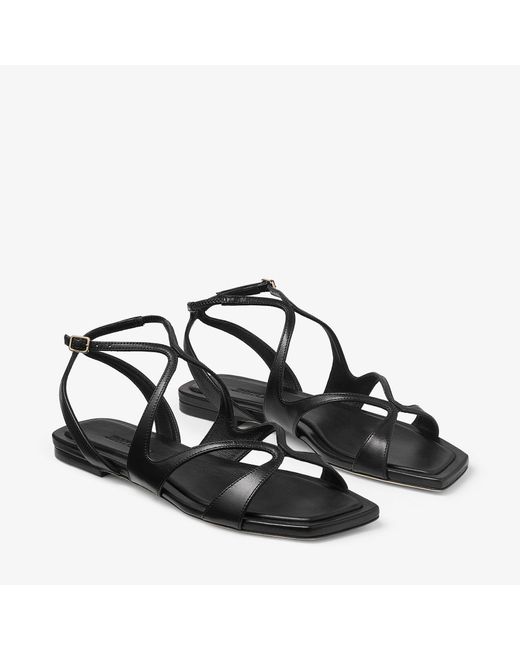 Jimmy Choo Black Ayla Flat