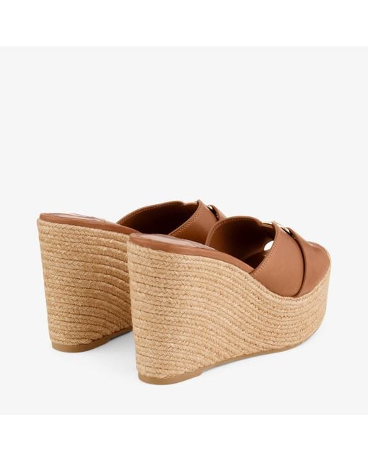 Jimmy Choo Brown Leda Wedge 100