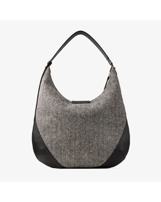 Jimmy Choo Gray Bar Hobo Medium