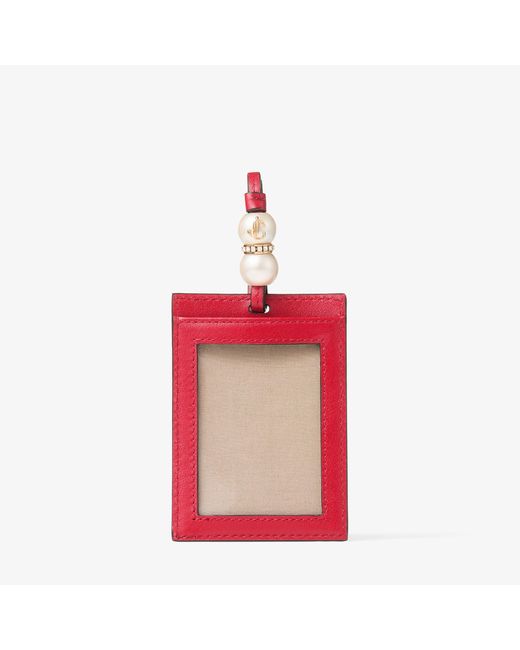 Jimmy Choo Red Cardholder With Spheres