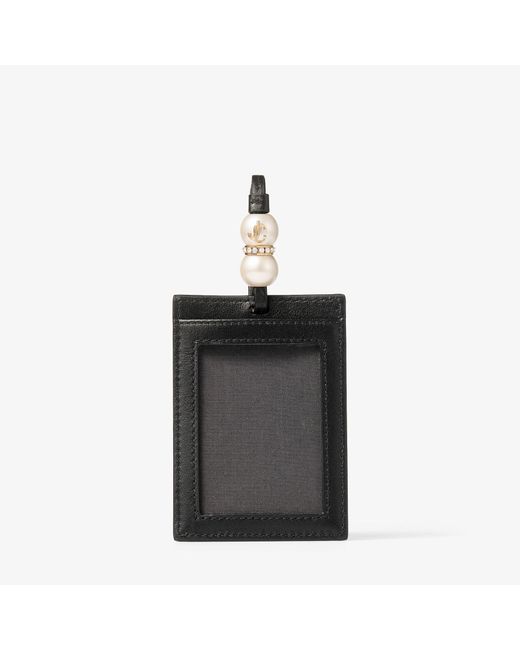 Jimmy Choo Black Cardholder With Spheres